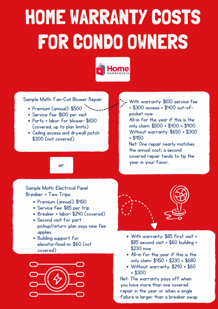 home warranty costs for condo owners