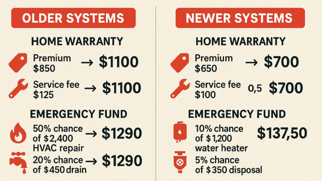 Home Warranty vs Emergency Fund in numbers