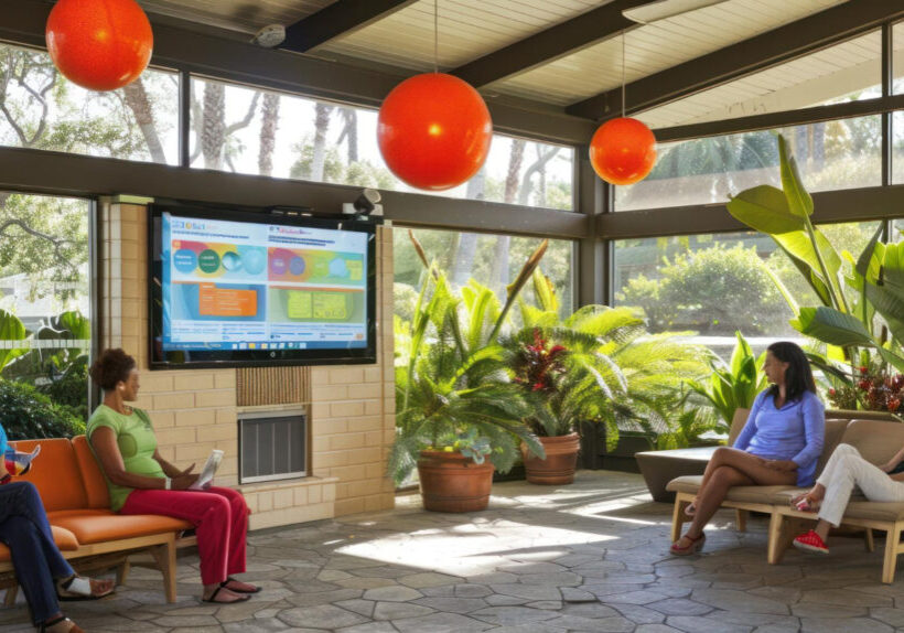 outdoor entertainment area