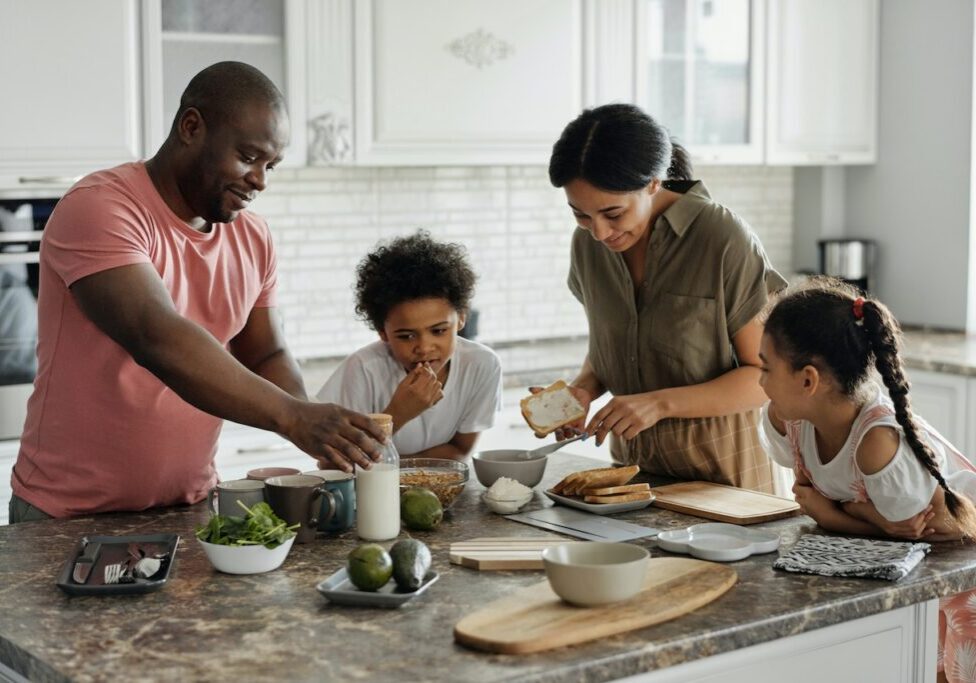 Family at their home