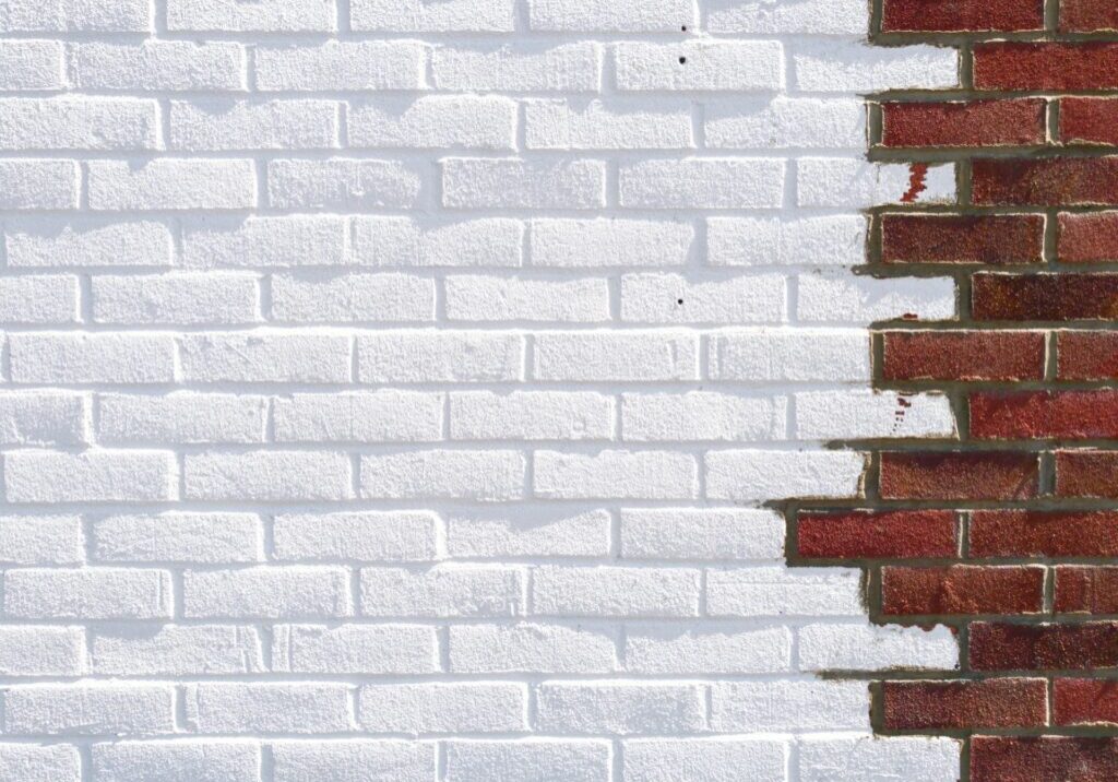 wall with unfinished paint job